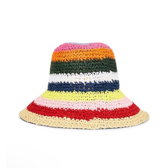 Hat Attack Remy Multi Bucket Hat in Pink Stripe One Size